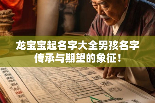 龙宝宝起名字大全男孩名字传承与期望的象征！