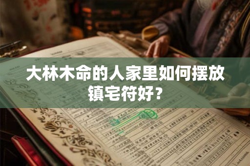 大林木命的人家里如何摆放镇宅符好? 大林木命的人家里如何摆放镇宅符好?