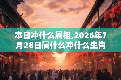 本日冲什么属相,2026年7月28日属什么冲什么生肖