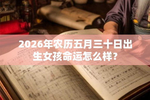 2026年农历五月三十日出生女孩命运怎么样？
