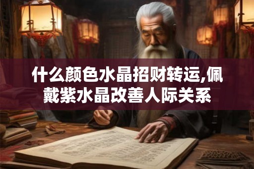 什么颜色水晶招财转运,佩戴紫水晶改善人际关系