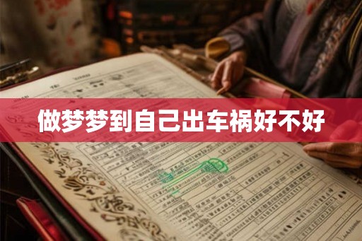 做梦梦到自己出车祸好不好