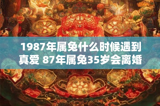 1987年属兔什么时候遇到真爱 87年属兔35岁会离婚吗
