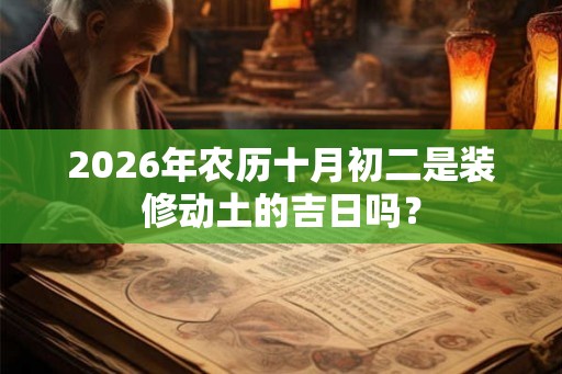 2026年农历十月初二是装修动土的吉日吗？