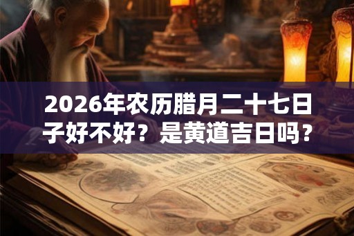 2026年农历腊月二十七日子好不好？是黄道吉日吗？