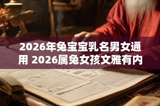2026年兔宝宝乳名男女通用 2026属兔女孩文雅有内涵名字