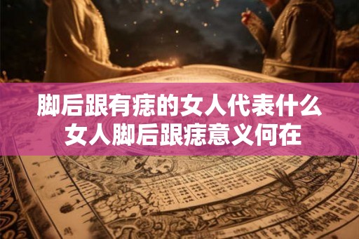 脚后跟有痣的女人代表什么 女人脚后跟痣意义何在