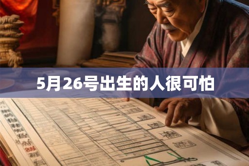 5月26号出生的人很可怕