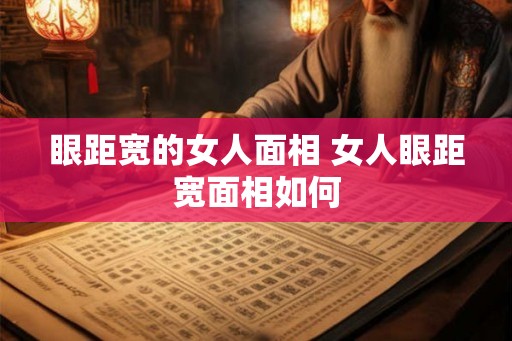 眼距宽的女人面相 女人眼距宽面相如何