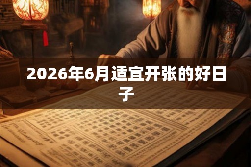 2026年6月适宜开张的好日子
