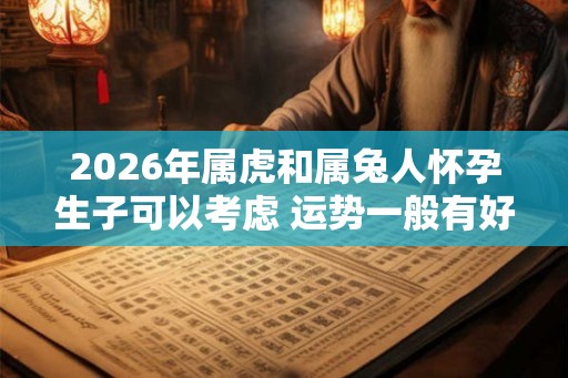 2026年属虎和属兔人怀孕生子可以考虑 运势一般有好有坏