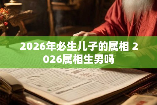 2026年必生儿子的属相 2026属相生男吗