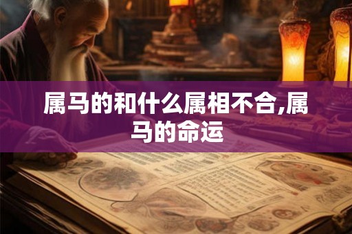 属马的和什么属相不合,属马的命运 属马的和什么属相不合,属马的命运