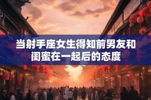 当射手座女生得知前男友和闺蜜在一起后的态度