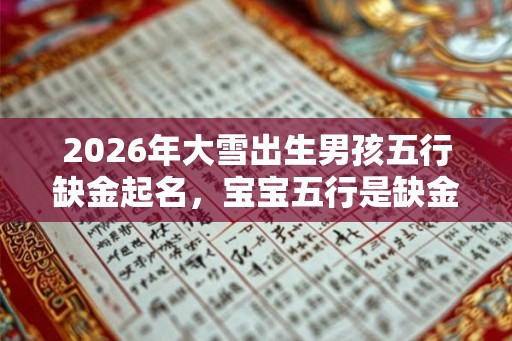 2026年大雪出生男孩五行缺金起名，宝宝五行是缺金吗？
