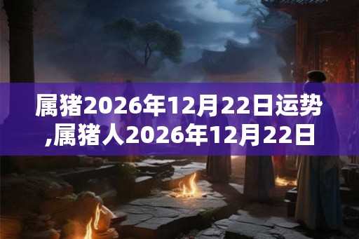 属猪2026年12月22日运势,属猪人2026年12月22日财运,生肖猪2026年12月22日运势