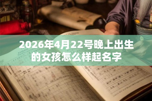 2026年4月22号晚上出生的女孩怎么样起名字