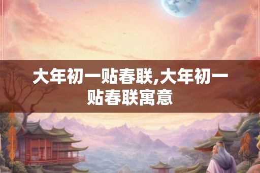 大年初一贴春联,大年初一贴春联寓意