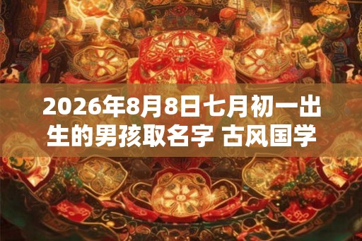 2026年8月8日七月初一出生的男孩取名字 古风国学