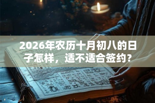 2026年农历十月初八的日子怎样，适不适合签约？