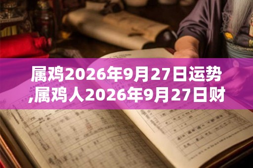 属鸡2026年9月27日运势,属鸡人2026年9月27日财运,生肖鸡2026年9月27日运势