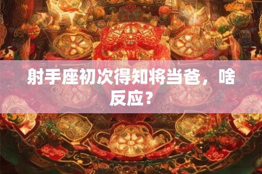 射手座初次得知将当爸，啥反应？