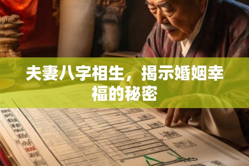 夫妻八字相生,揭示婚姻幸福的秘密 夫妻八字相生,揭示婚姻幸福的秘密