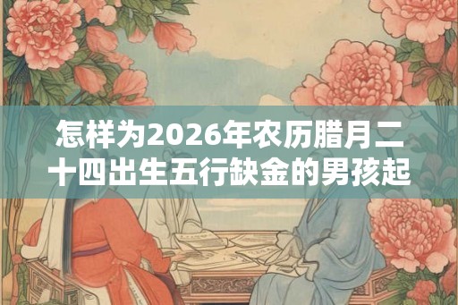怎样为2026年农历腊月二十四出生五行缺金的男孩起名字？