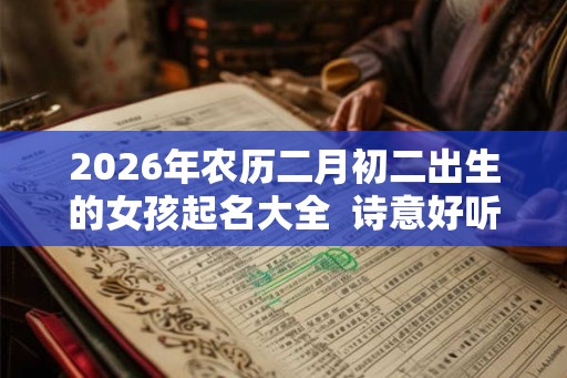 2026年农历二月初二出生的女孩起名大全  诗意好听的名字