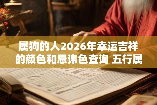 属狗的人2026年幸运吉祥的颜色和忌讳色查询 五行属土黄色首选