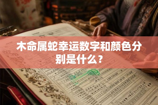 木命属蛇幸运数字和颜色分别是什么？