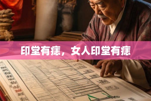 印堂有痣，女人印堂有痣