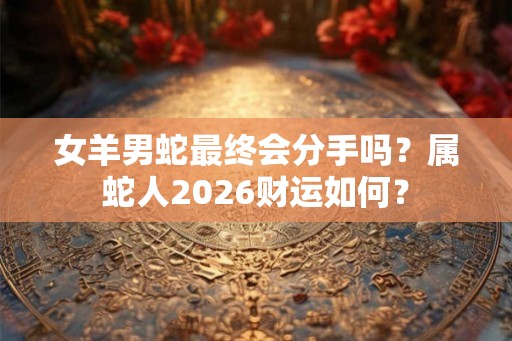 女羊男蛇最终会分手吗？属蛇人2026财运如何？