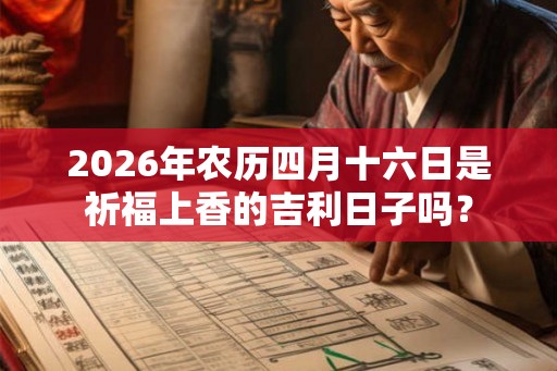 2026年农历四月十六日是祈福上香的吉利日子吗？