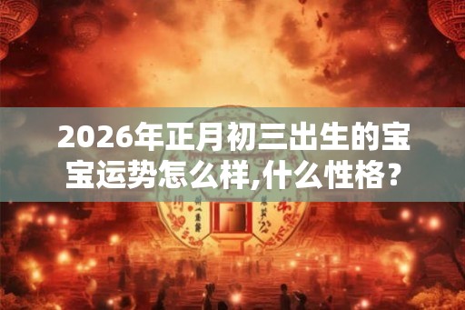 2026年正月初三出生的宝宝运势怎么样,什么性格？