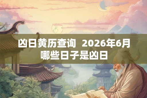凶日黄历查询  2026年6月哪些日子是凶日
