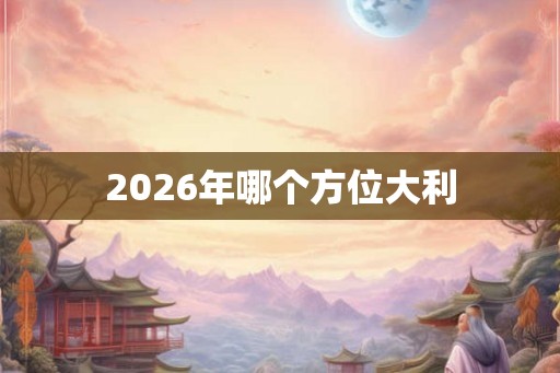 2026年哪个方位大利