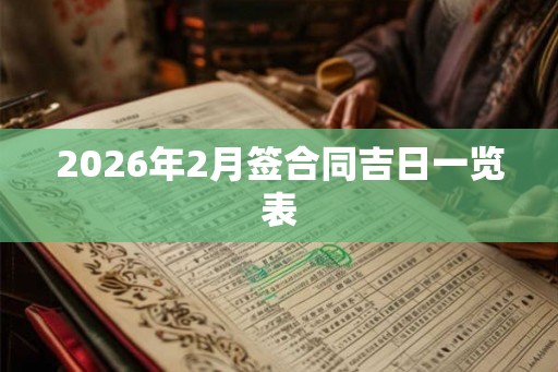 2026年2月签合同吉日一览表