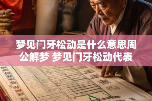 梦见门牙松动是什么意思周公解梦 梦见门牙松动代表什么 梦见门牙松动是什么意思周公解梦 梦见门牙松动代表什么