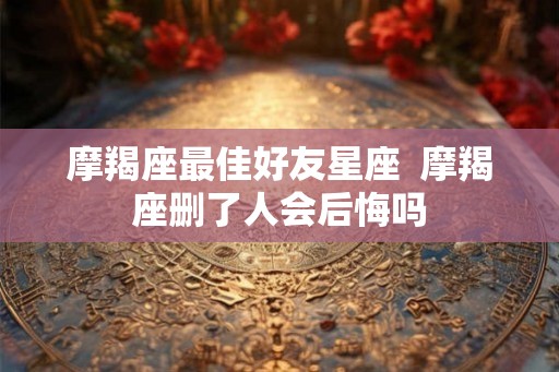 摩羯座最佳好友星座  摩羯座删了人会后悔吗