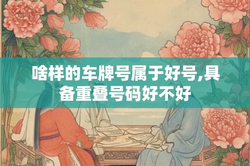 啥样的车牌号属于好号,具备重叠号码好不好