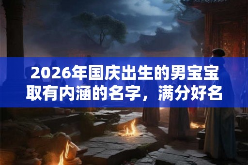 2026年国庆出生的男宝宝取有内涵的名字，满分好名字起名