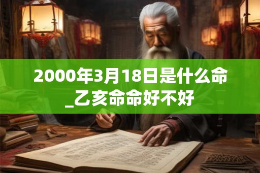 2000年3月18日是什么命_乙亥命命好不好