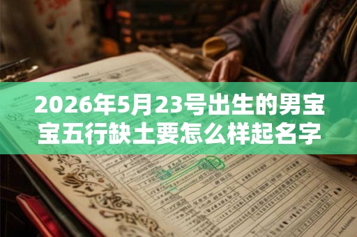2026年5月23号出生的男宝宝五行缺土要怎么样起名字 2026年5月23号出生的男宝宝五行缺土要怎么样起名字