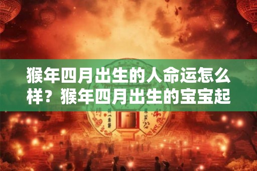 猴年四月出生的人命运怎么样？猴年四月出生的宝宝起名大全
