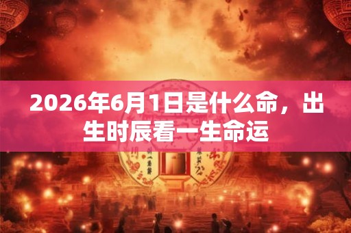2026年6月1日是什么命，出生时辰看一生命运
