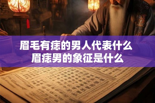 眉毛有痣的男人代表什么 眉痣男的象征是什么