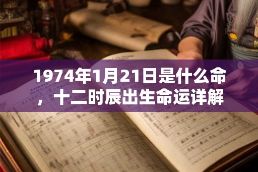 1974年1月21日是什么命，十二时辰出生命运详解