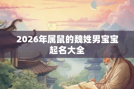 2026年属鼠的魏姓男宝宝起名大全