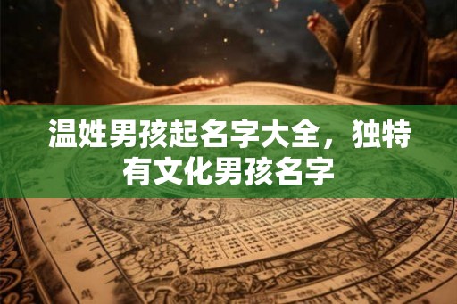 温姓男孩起名字大全，独特有文化男孩名字